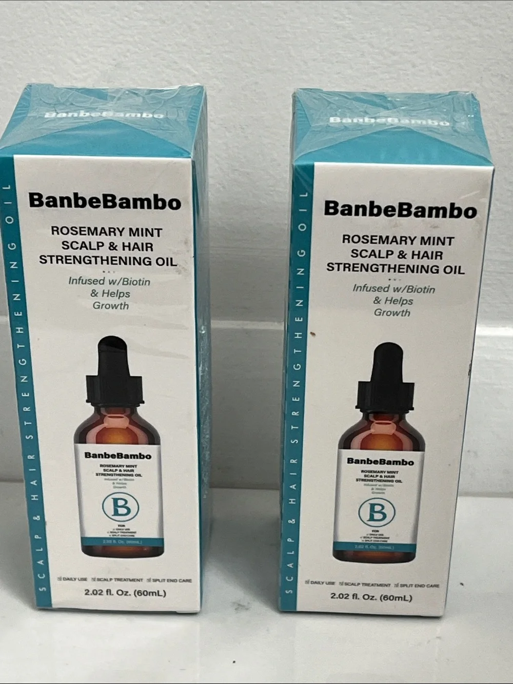 Rosemary Mint scalp and hair strengthening oil - helps with hair growth 2 pack